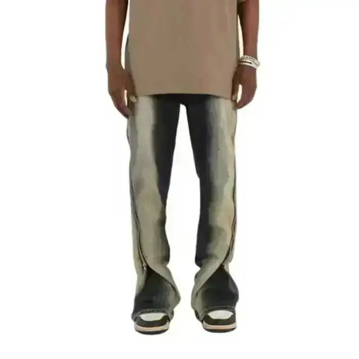 Japanese Brand Stacked Washed Two Tone Denim Jeans Size US 30 / EU 46 - 1 Thumbnail
