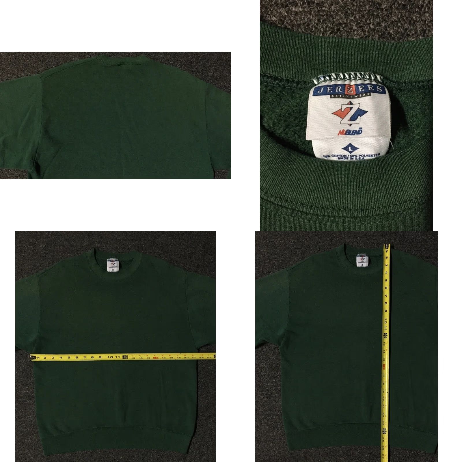 Jerzees Vtg 90s Jerzees Faded Sweatshirt M USA Track Surf Skate Grunge PE Biker Punk 80s Hoodie Mens M Green USA 80s 90s Grunge Punk Surf Track Size US M / EU 48-50 / 2 - 8 Thumbnail