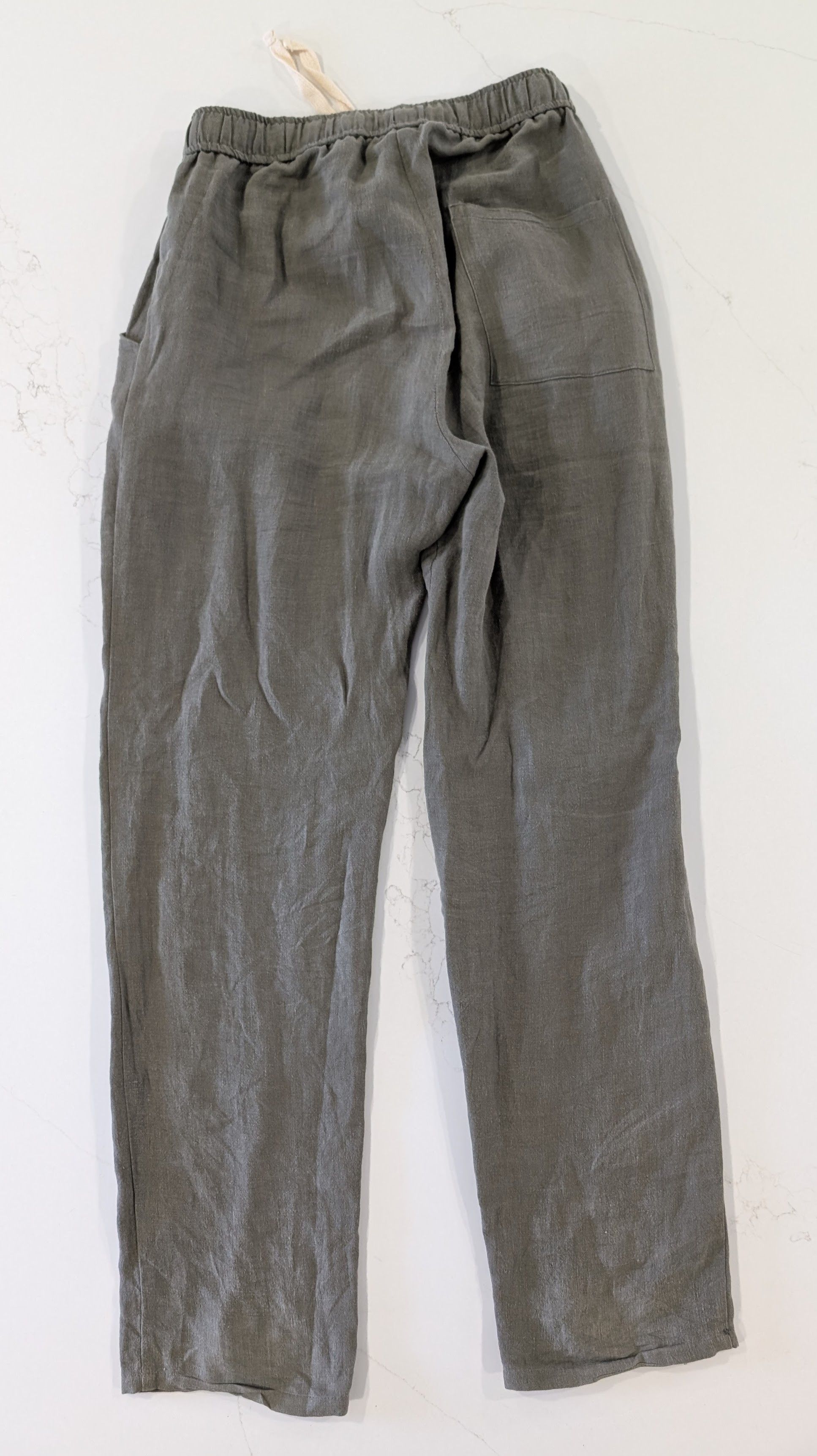 American Trench American Trench Linen Easy Pant Olive Green Size S Size US 31 - 2 Thumbnail