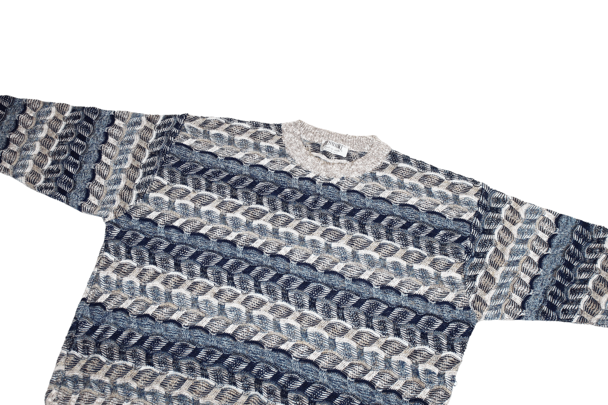 Vintage 80's Tessitore Blend Chunky Knit Cosby Baggy Sweater Size US M / EU 48-50 / 2 - 3 Thumbnail
