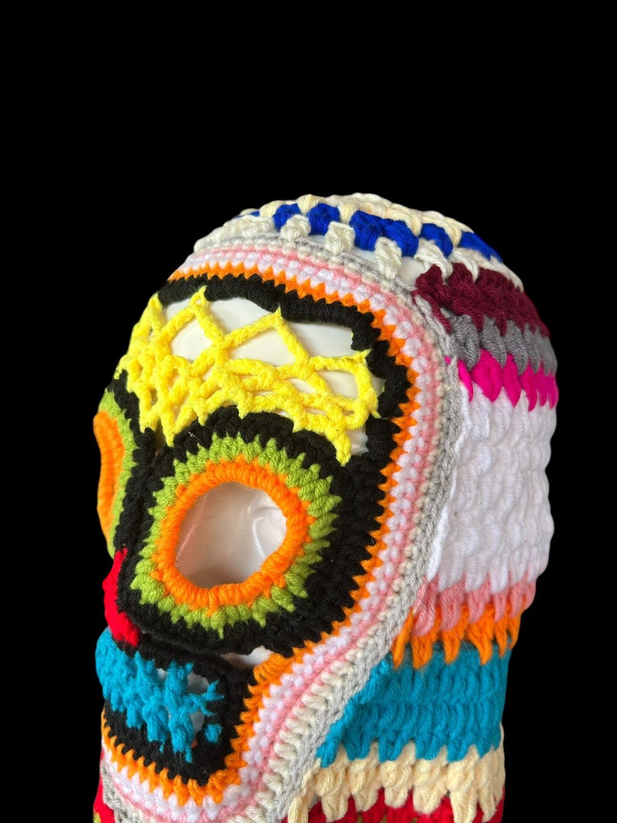 Japanese Brand × Kapital × Vintage Balaclava Masked Crochet Knitted Handmade Rare ☠️☠️ Size ONE SIZE - 8 Thumbnail