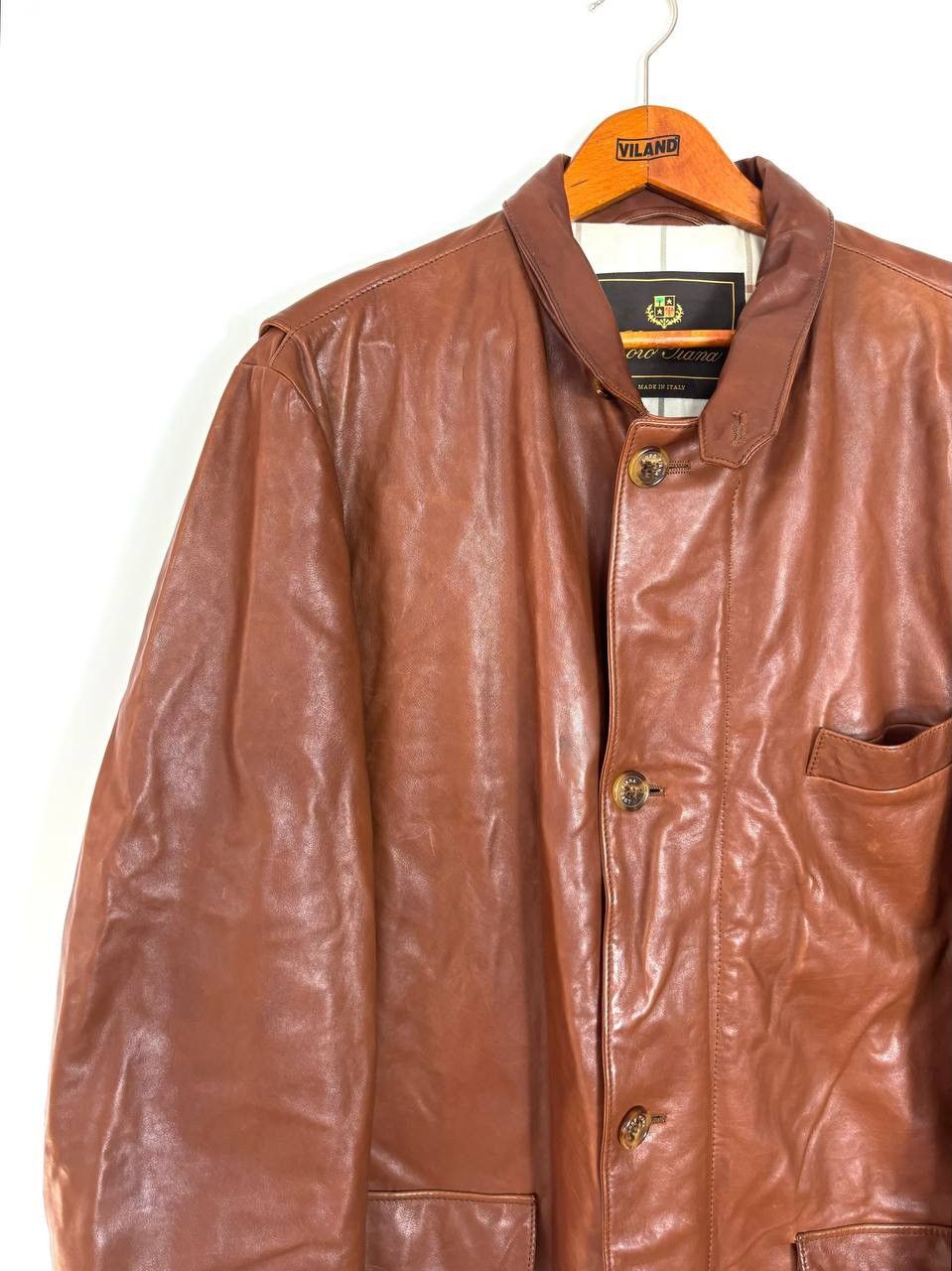 Loro Piana Loro Piana Leather Coat Jacket Size US XXL / EU 58 / 5 - 5 Thumbnail