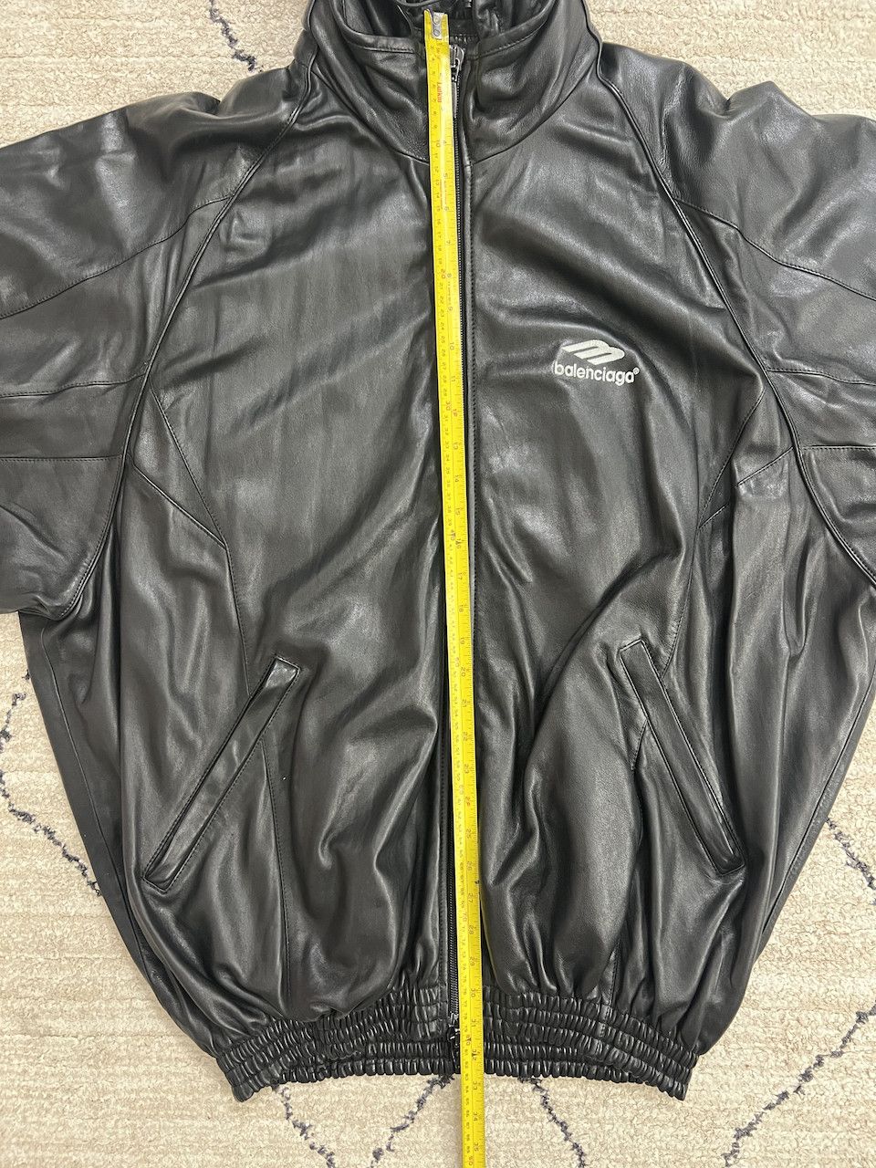 Balenciaga BALENCIAGA B-Sporty Leather Bomber Jacket Size US XL / EU 56 / 4 - 9 Thumbnail