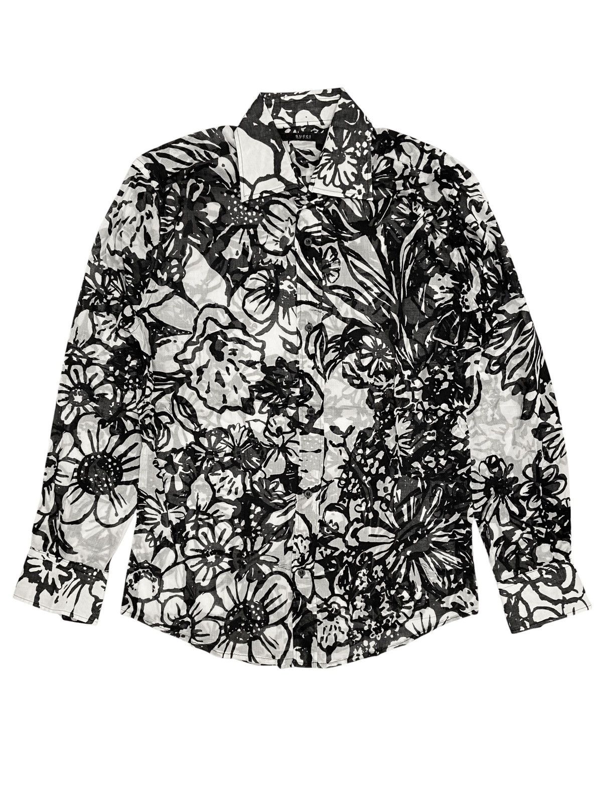 Gucci S/S 2002 Floral Print Shirt (SS02, Archive, Tom Ford) Size US M / EU 48-50 / 2 - 1 Thumbnail