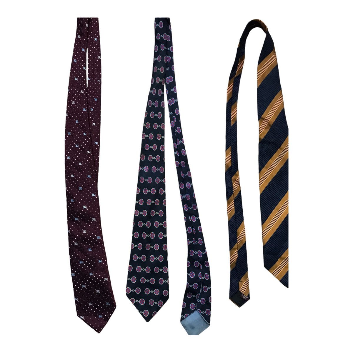 The Tie Bar × Vintage Combo 3 Item Tie Gucci/Burberry/Pierre Balmain Size ONE SIZE - 2 Thumbnail