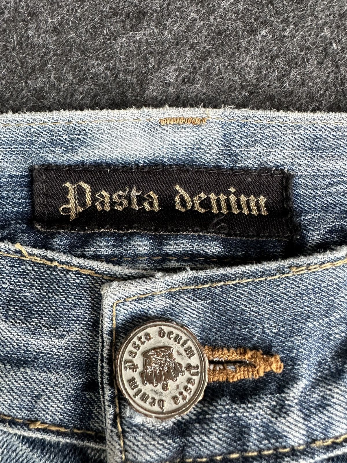 14th Addiction × Hysteric Glamour × If Six Was Nine Pasta Denim Nice Faded Distressed Denim D487 Size US 30 / EU 46 - 14 Thumbnail