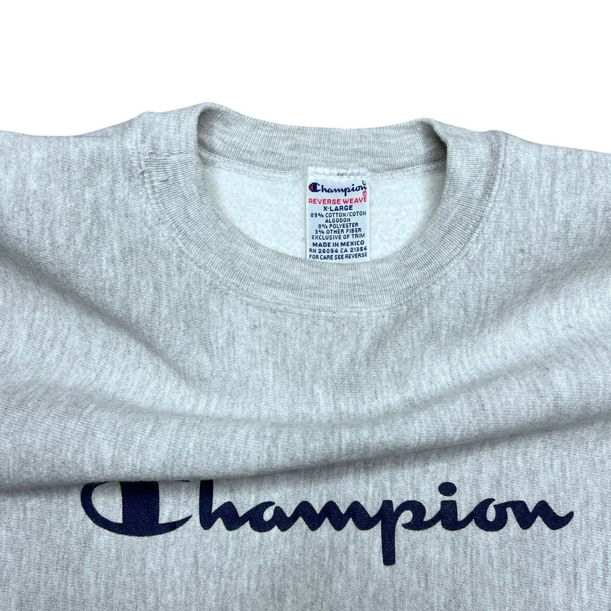 Champion × Vintage Vtg 2000s Champion Spell Out Logo Reverse Weave Sweatshirt Size US XL / EU 56 / 4 - 2 Thumbnail