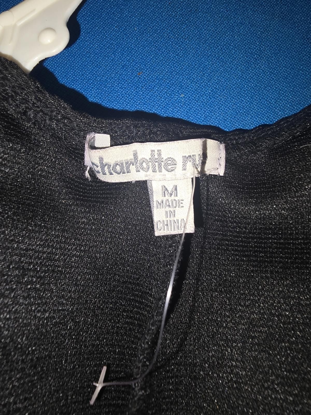 Designer Charlotte Russe Black V-Neck Dress - Size M Size M / US 6-8 / IT 42-44 - 3 Thumbnail