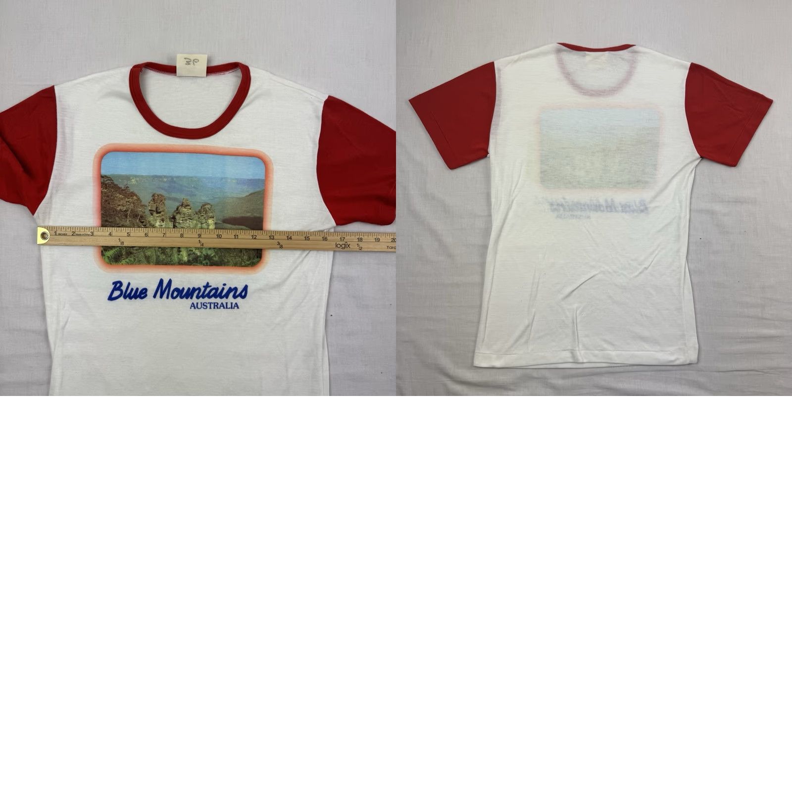 Vintage VINTAGE Mountain Australia Ringer T Shirt Adult Small 70s Graphic Tee White Mens Short Sleeve Crew Neck Cotton Polyester Pattern Solid Size US S / EU 44-46 / 1 - 8 Thumbnail