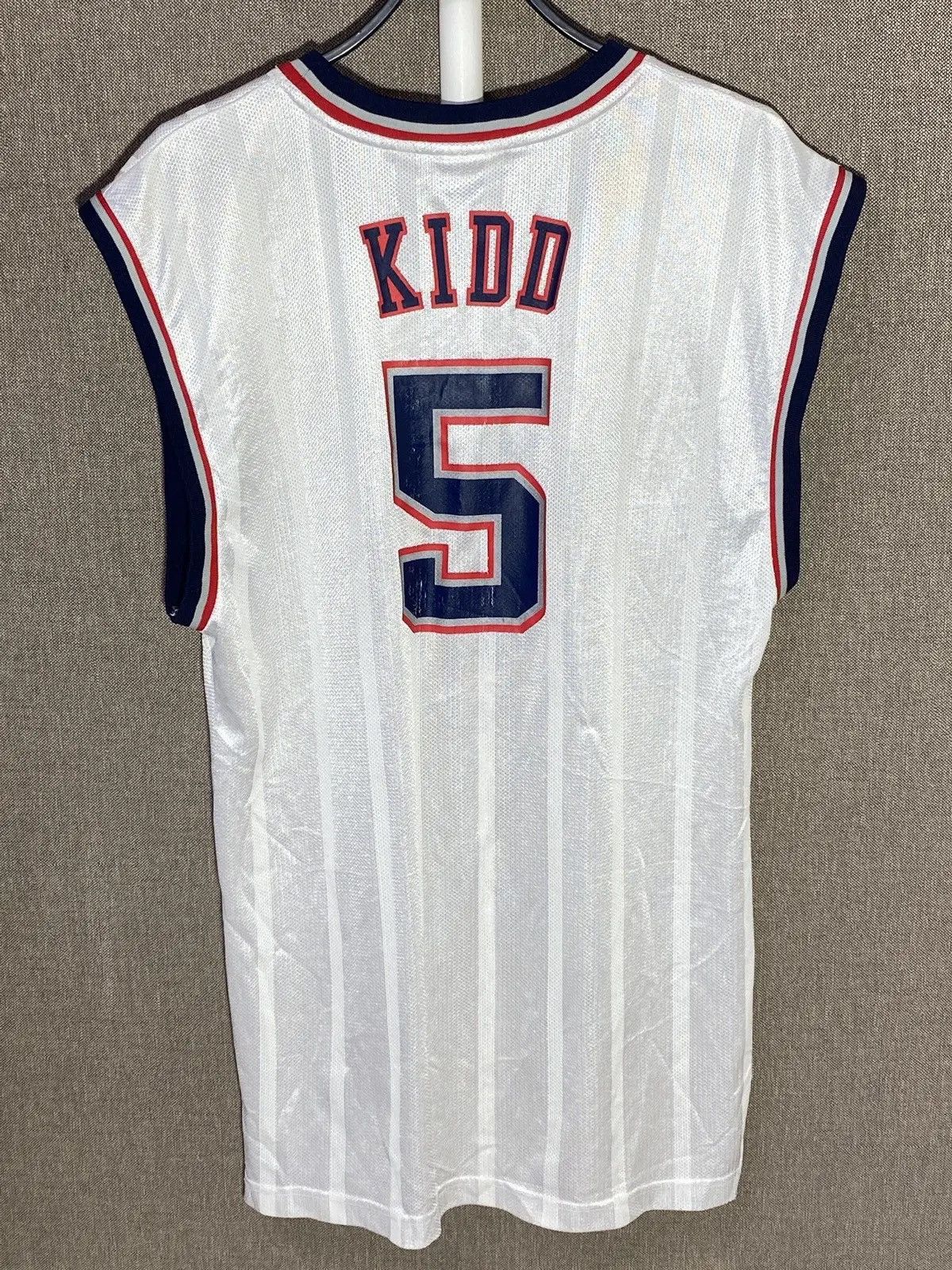 NBA 00s Vintage Reebok x NBA New Yersey Nets #5 Jason Kidd Size US XL / EU 56 / 4 - 1 Thumbnail