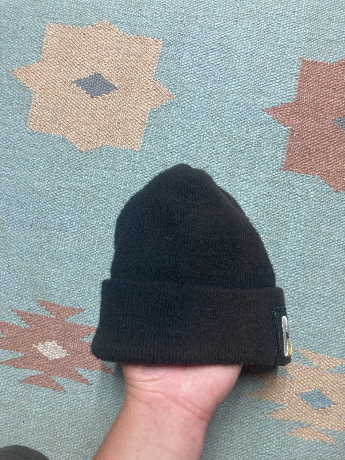 Vintage Vtg knit beanie winter hat caterpillar cat equipment Tonkin Size ONE SIZE - 3 Thumbnail