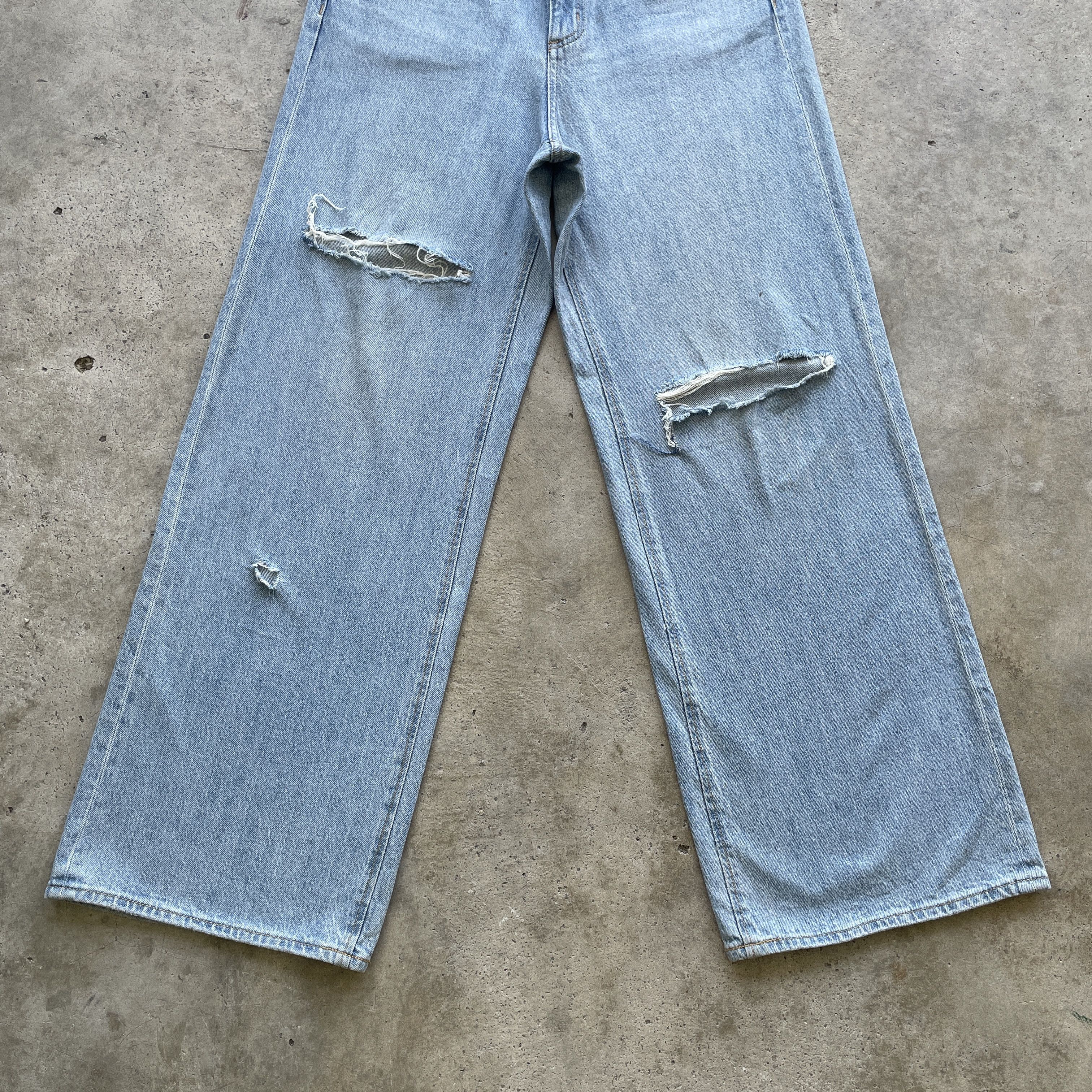 Japanese Brand VINTAGE JAPANESE JEANS FADED DISTRESSED FLARE DENIM PANTS Size US 28 / EU 44 - 4 Thumbnail