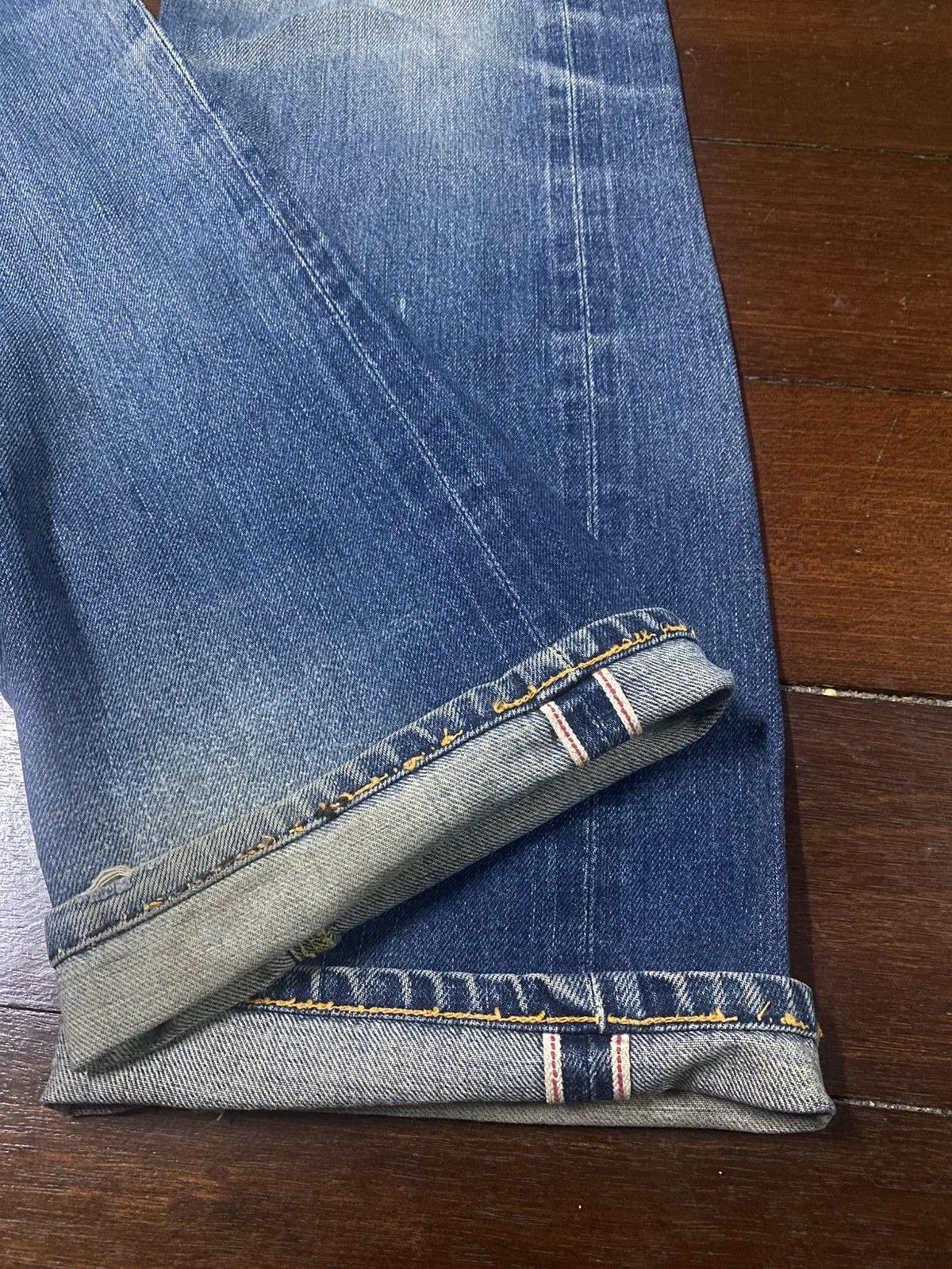 Burgus Plus Vintage Burgus Plus Hinoya Co Distressed mud wash Selvedge Size US 30 / EU 46 - 9 Thumbnail