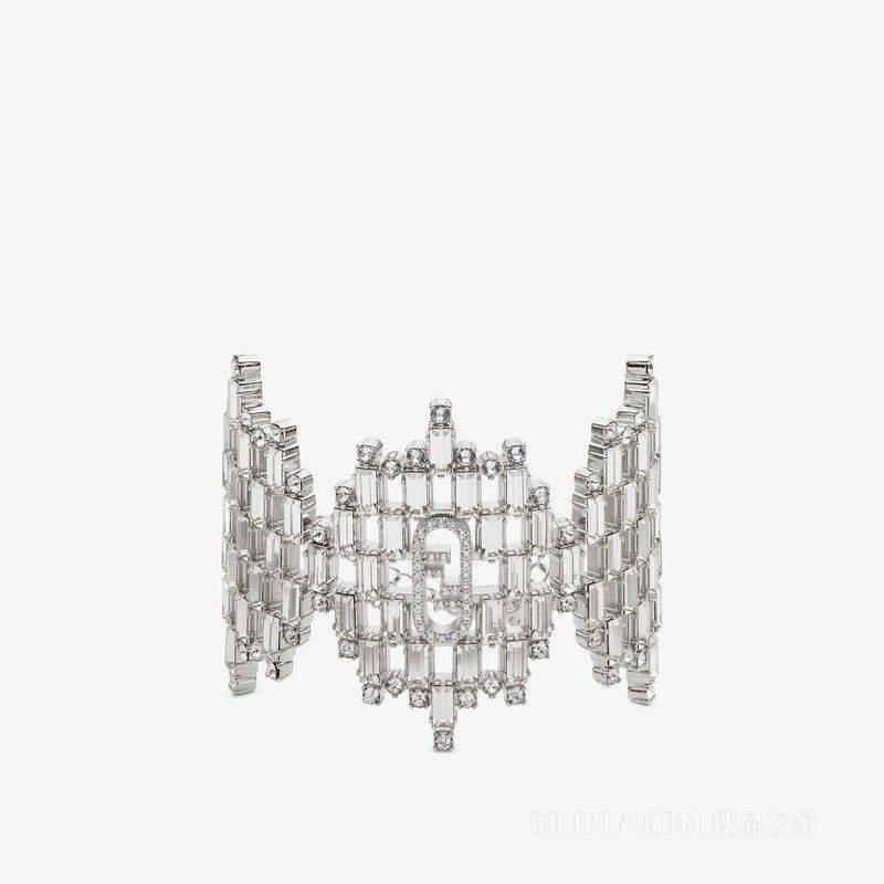 image of Fendi O1Loc1C0124 Bracelet In Silver, Men's