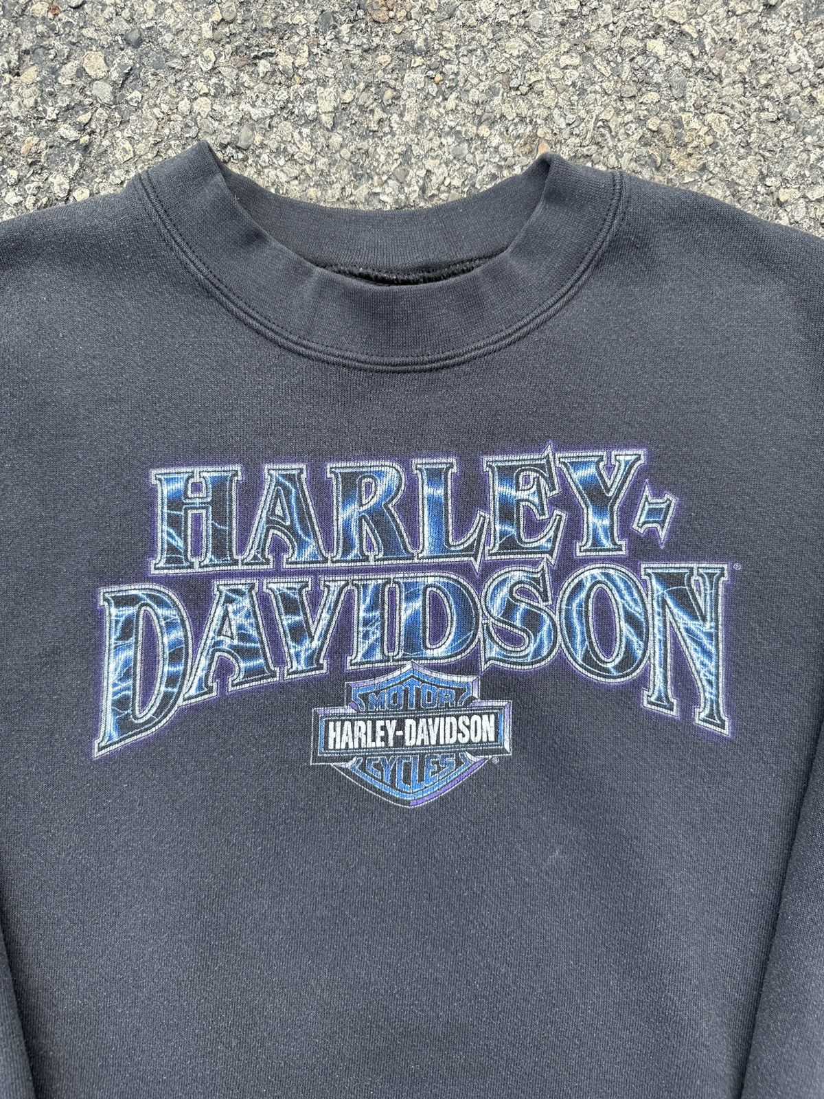 Harley Davidson Vintage Lightning Harley Davidson Long Sleeve Size US M / EU 48-50 / 2 - 2 Thumbnail