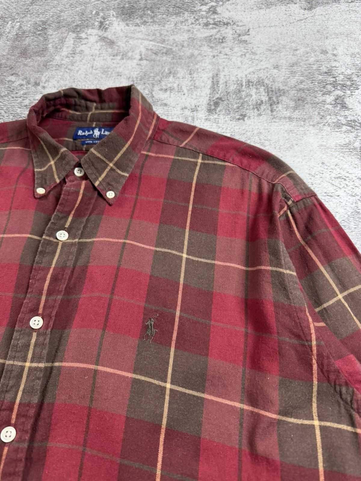 Polo Ralph Lauren Ralph Lauren Flannel Striped Pocket Longsleeve Button Shirt Size US XL / EU 56 / 4 - 8 Thumbnail