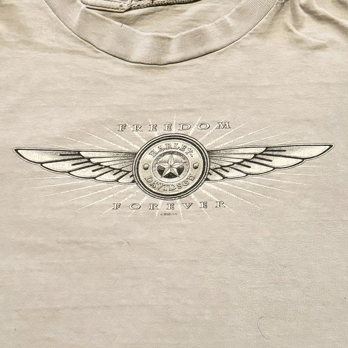 Harley Davidson × Vintage VINTAGE 2002 GREY FADE HARLEY DAVIDSON TEE! Size US XL / EU 56 / 4 - 6 Thumbnail