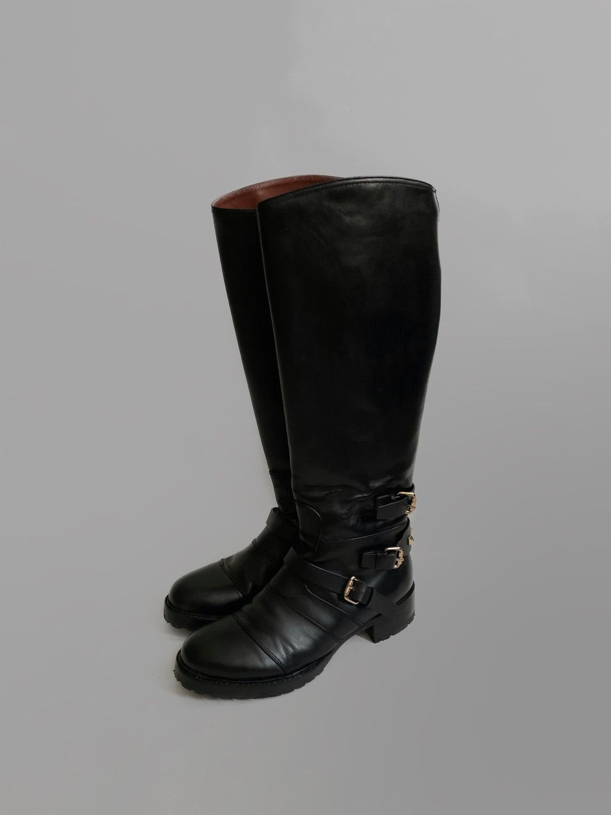 Valentino Valentino Garavani Leather high boots buckles Archive Size US 9 / IT 39 - 6 Thumbnail