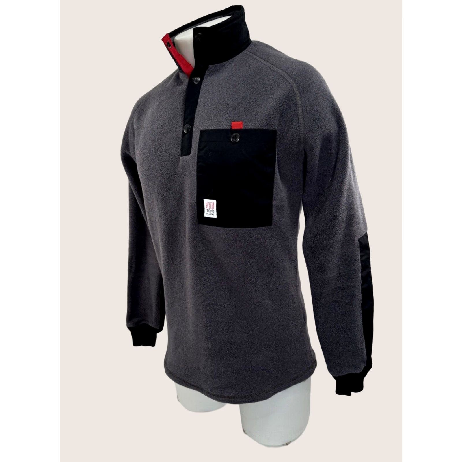 Topo Designs Topo Designs - PolarTec Fleece Pullover Jacket Mens Small Gray Sweater Fleece Jacket Size US S / EU 44-46 / 1 - 1 Thumbnail