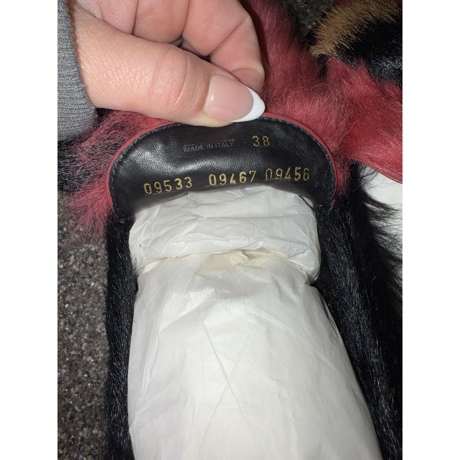Prada PRADA RUNWAY GOAT SLIPPER SHOES FUR BLACK RED NIB Size 38 Size US 8 / IT 38 - 4 Thumbnail