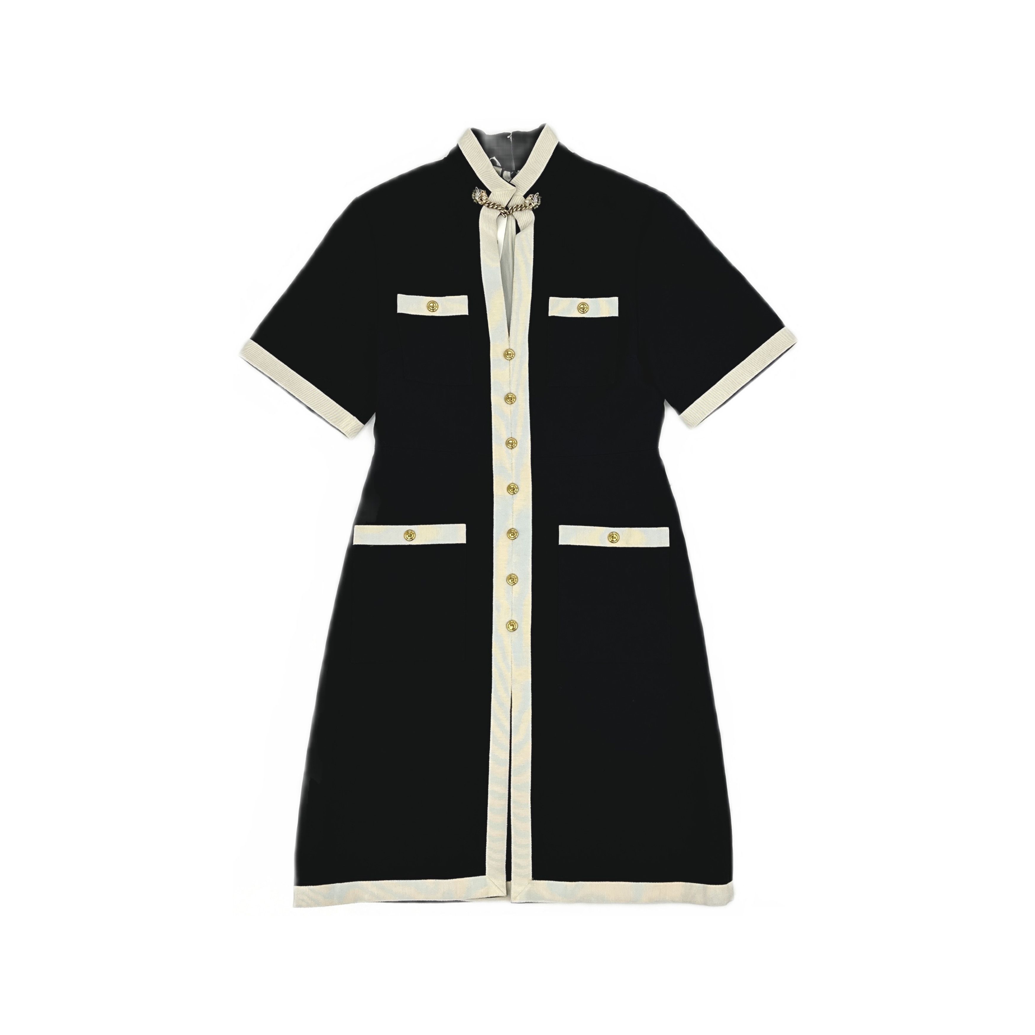 Gucci Gucci Contrast Trim Midi Dress IT 40 Size S / US 4 / IT 40 - 1 Thumbnail