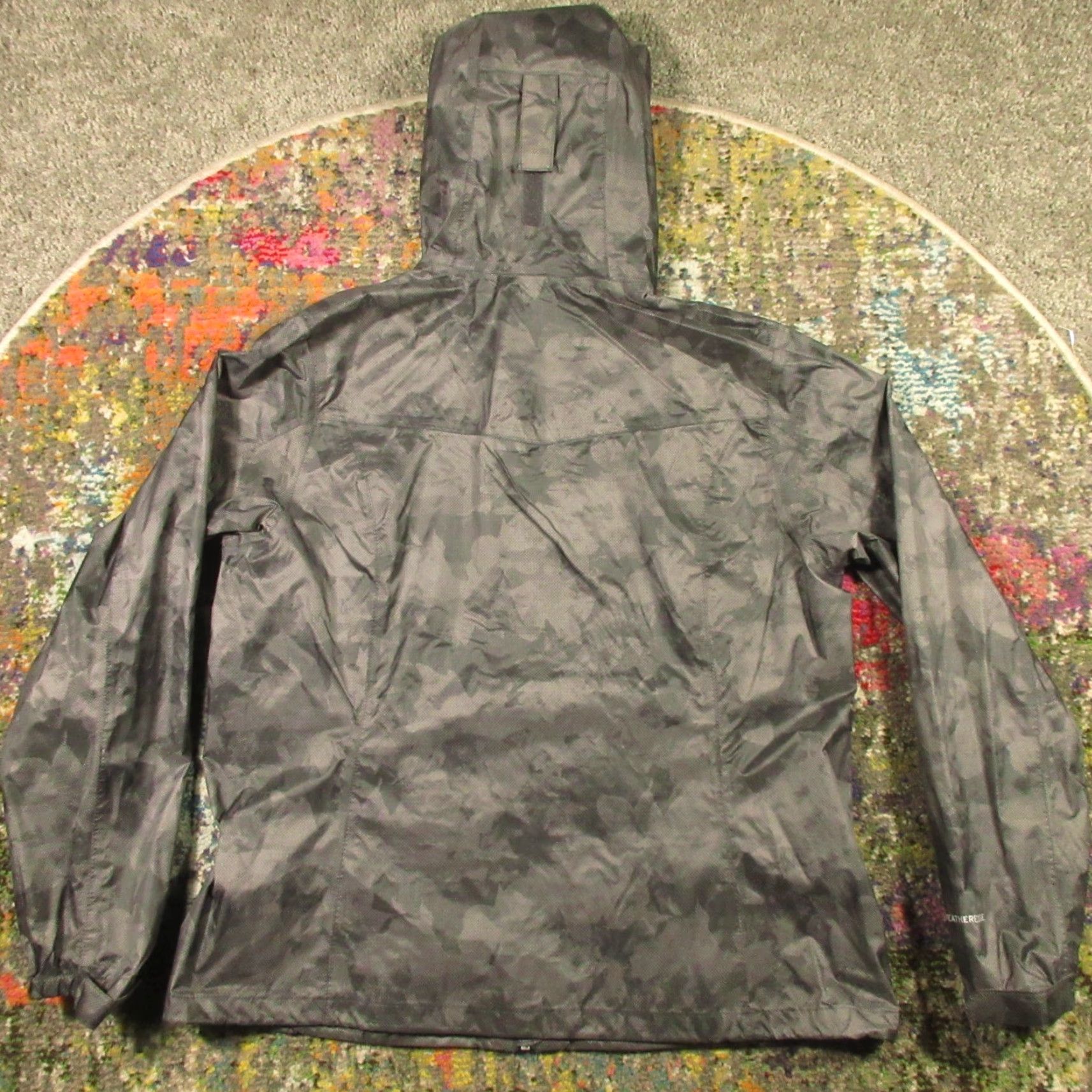 Eddie Bauer Eddie Bauer WeatherEdge Rain Jacket Womens XL Gray Camo Hooded Soft Shell Zip Mid-Length Front Pockets Breathable Lightweight Size XL / US 12-14 / IT 48-50 - 2 Thumbnail