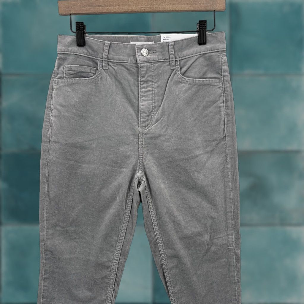 Loft LOFT The Skinny High Rise Jeans Womens 4 Gray Stretch Velvet Regular Fit Soft Size 27" / US 4 / IT 40 - 1 Thumbnail