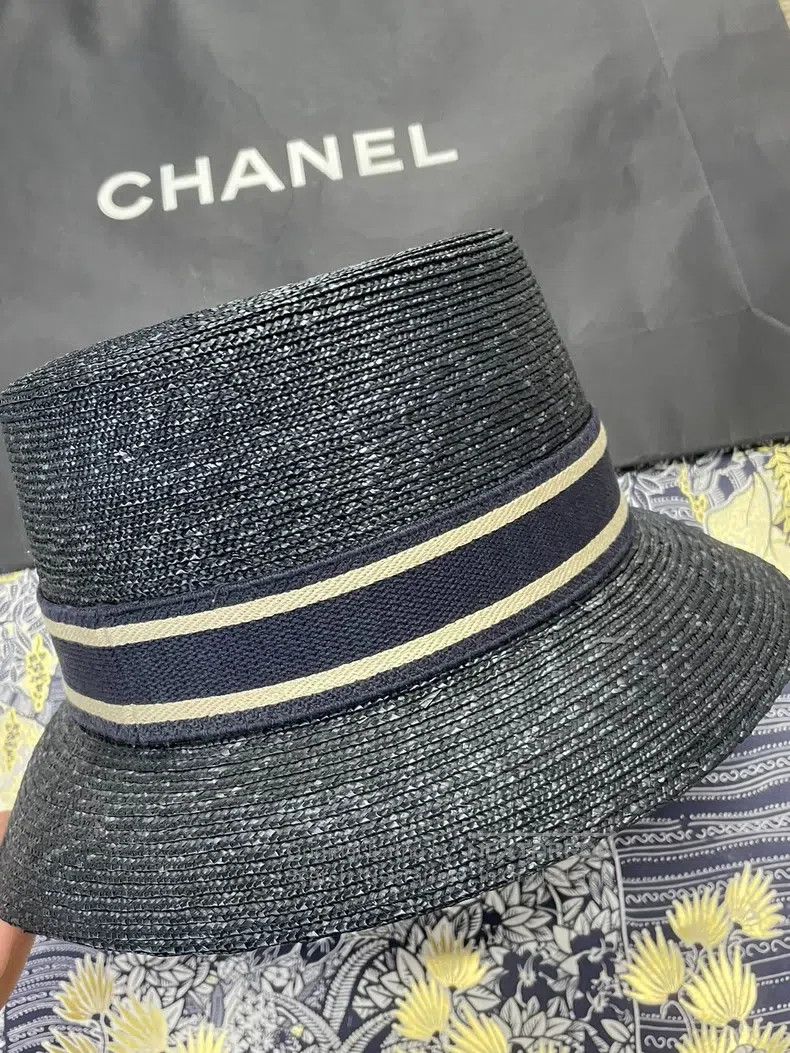 Dior Dior Size58 Blue letter embroidered straw-knitted fisherman Size ONE SIZE - 3 Thumbnail