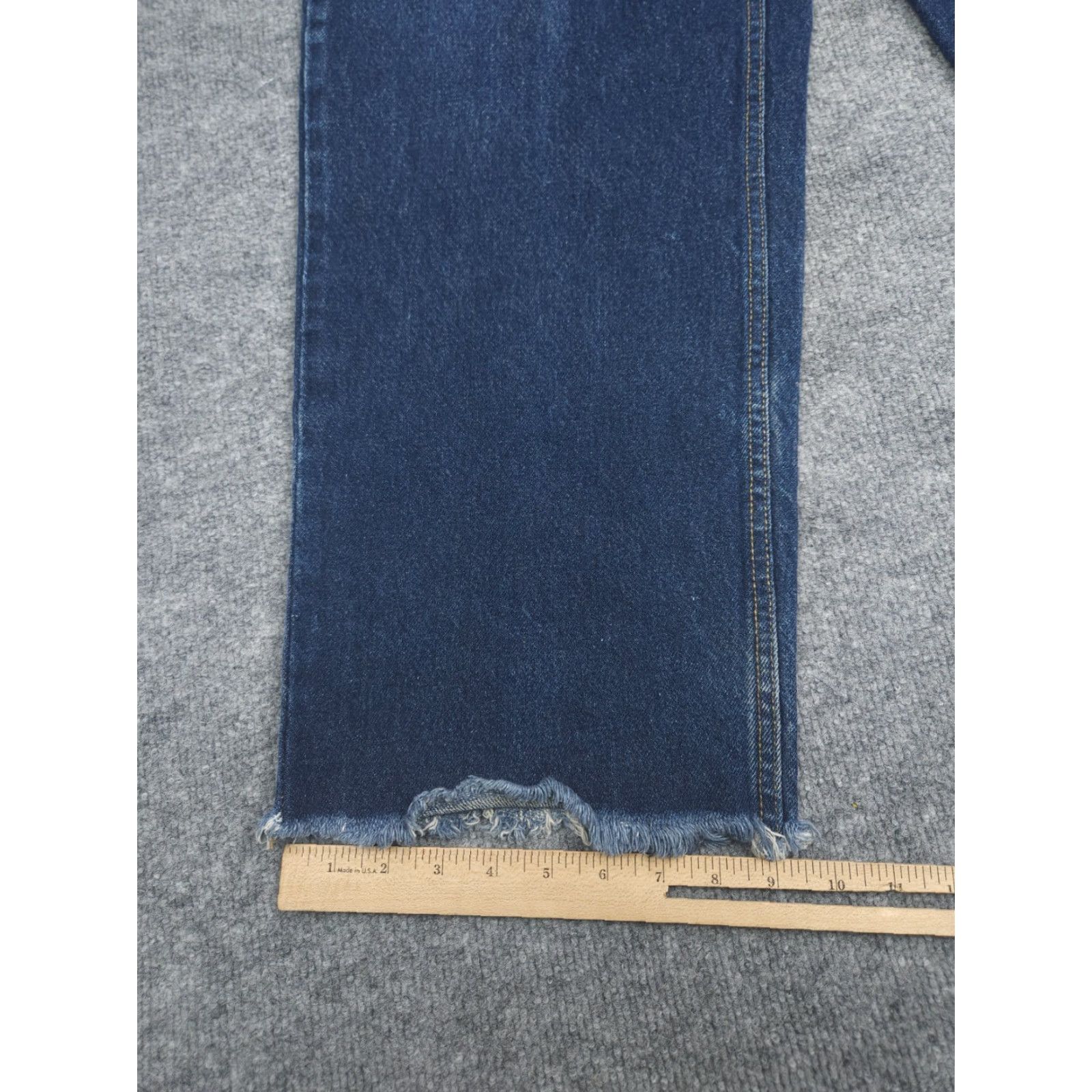 Anchor Blue VINTAGE Anchor Blue Jeans (Men's) Baggy 34 x 34 Blue Distressed Raw Hem 90s Size US 34 / EU 50 - 6 Thumbnail