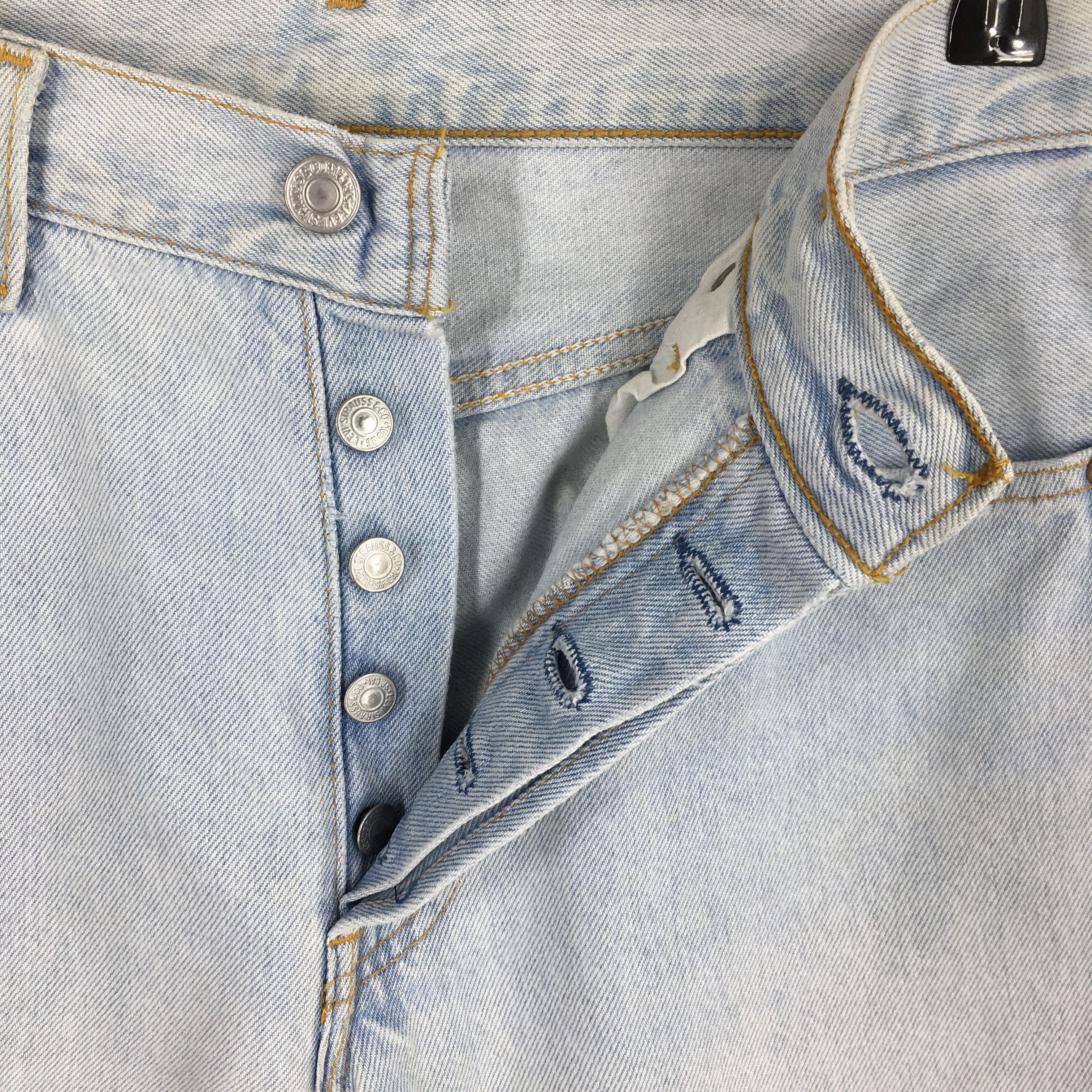 Levi's Size 29x31 Vintage 90s Levi's 501 Faded Blue Jeans S1787 Size US 29 - 6 Thumbnail