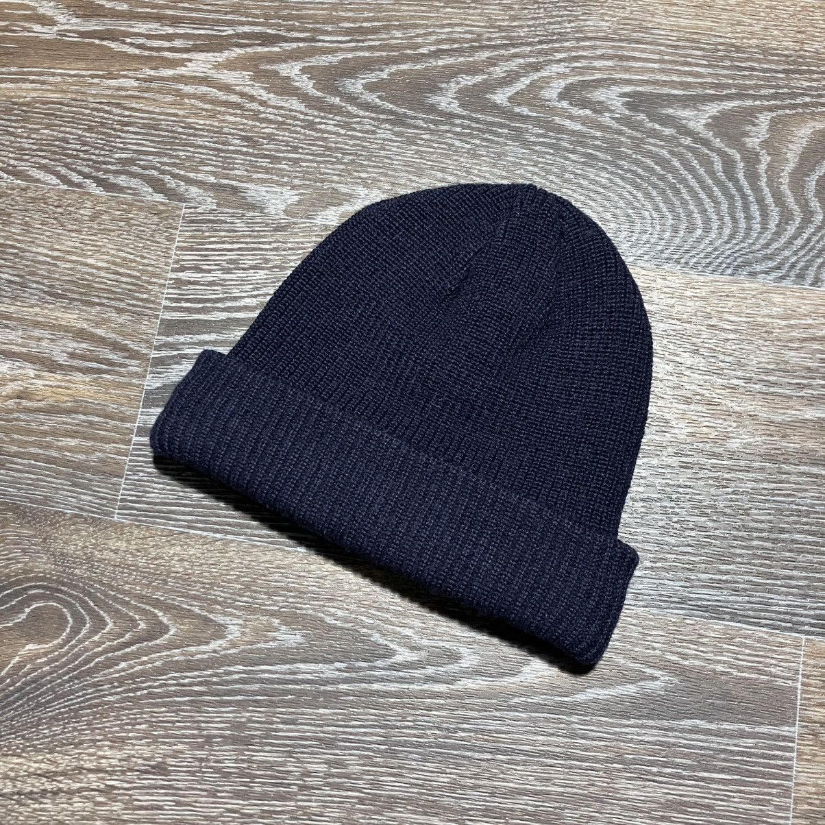 Lacoste Vintage LACOSTE Double Cuff Wool Hat Navy Blue Size ONE SIZE - 2 Thumbnail