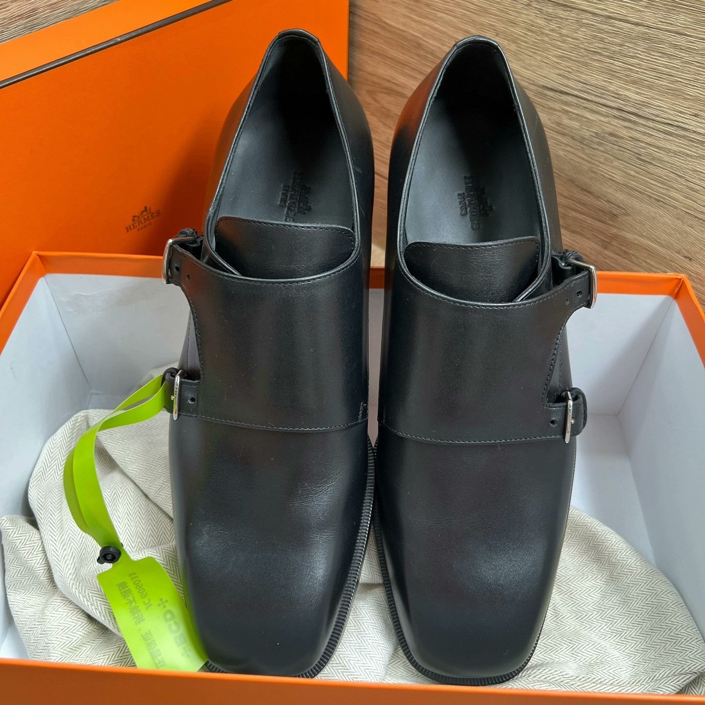 Hermes Hermes Hugues Black Silver Monk Shoes Size US 9 / EU 42 - 2 Thumbnail