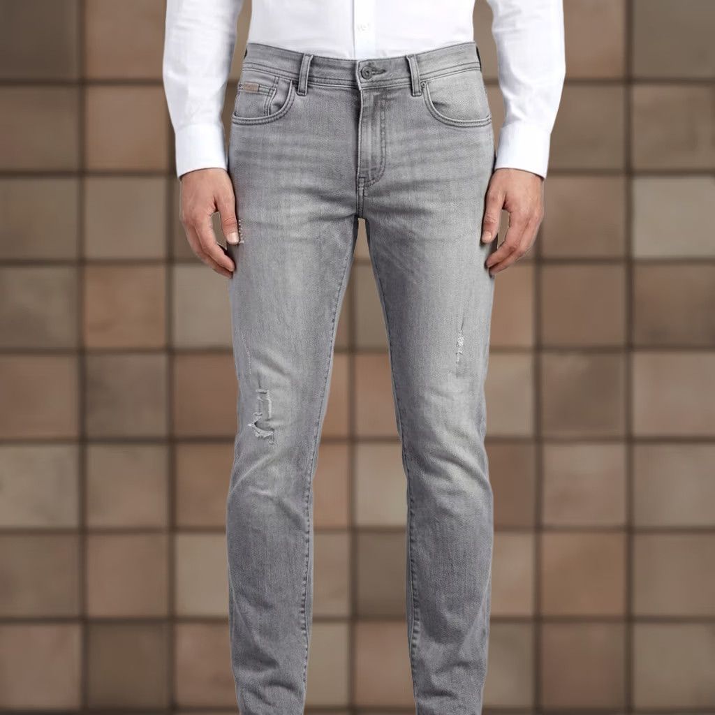 Armani Exchange Armani Exchange J13 Slim Jeans Distressed 33 Gray Denim Men Shirt? Size US 33 - 1 Thumbnail