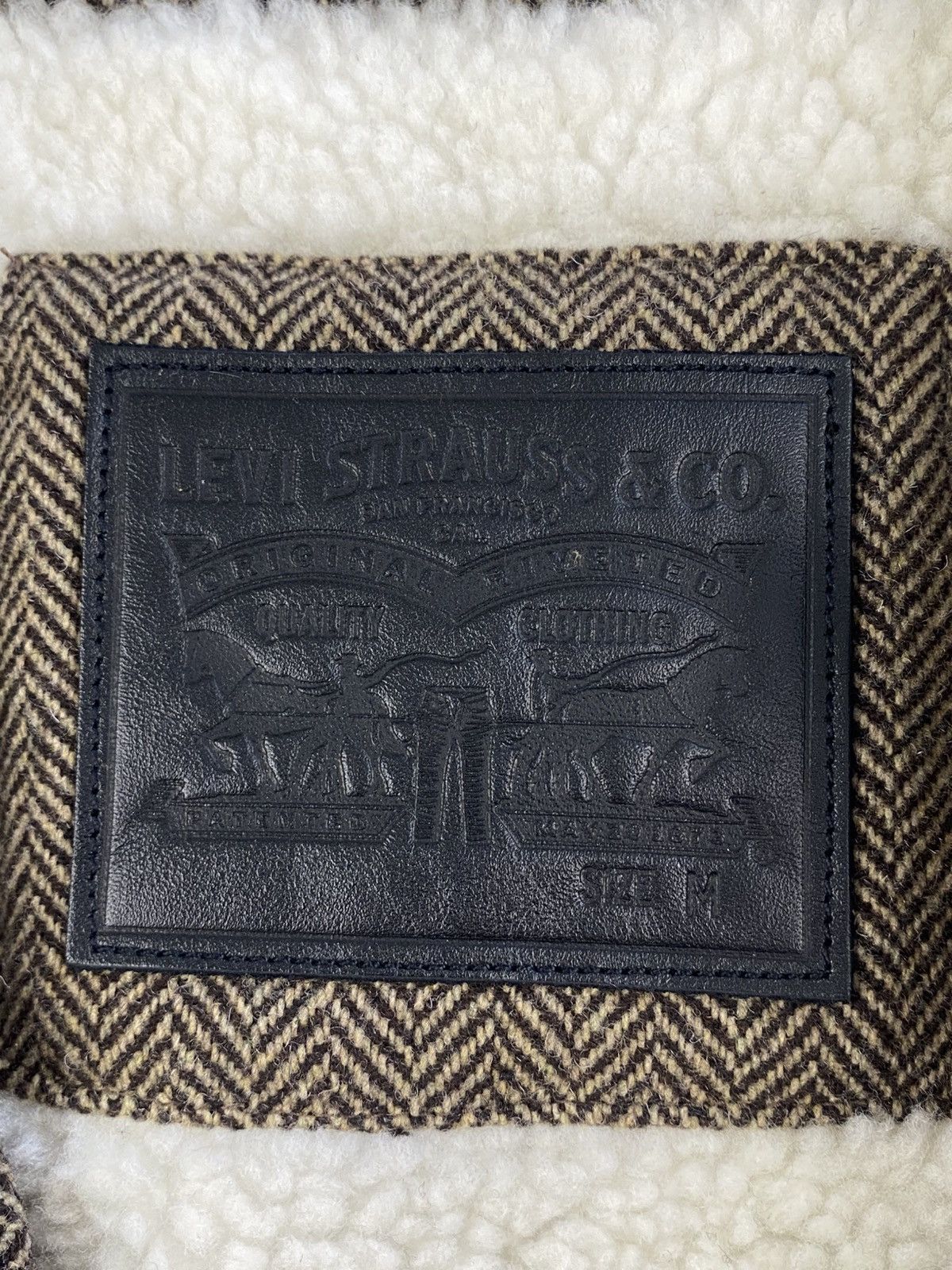 Levi's Levi's Jasper Club Sports Coat Blazer Herringbone Sherpa Size US M / EU 48-50 / 2 - 3 Thumbnail