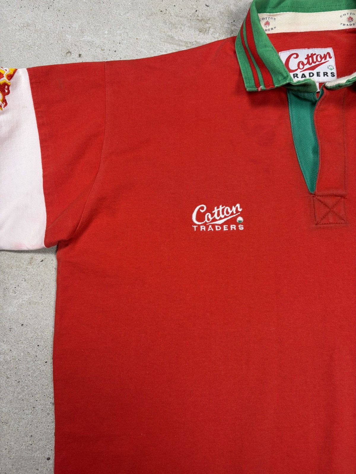 Cotton Traders Vintage 1990s Cotton Traders Wales Team Rugby Jersey Size US XL / EU 56 / 4 - 7 Thumbnail