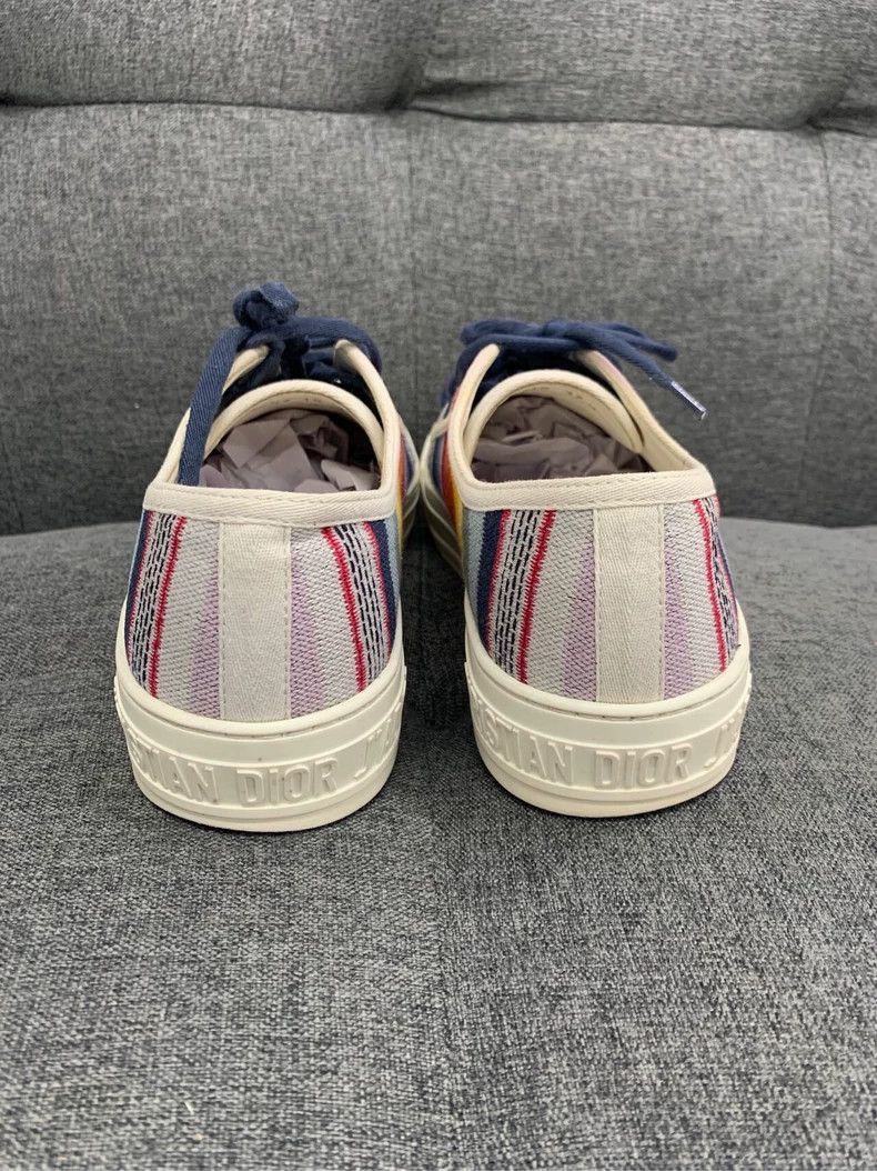 Dior Dior Size 37.5 Rainbow color block canvas lace-up casual s Size US 5 / EU 37 - 4 Thumbnail