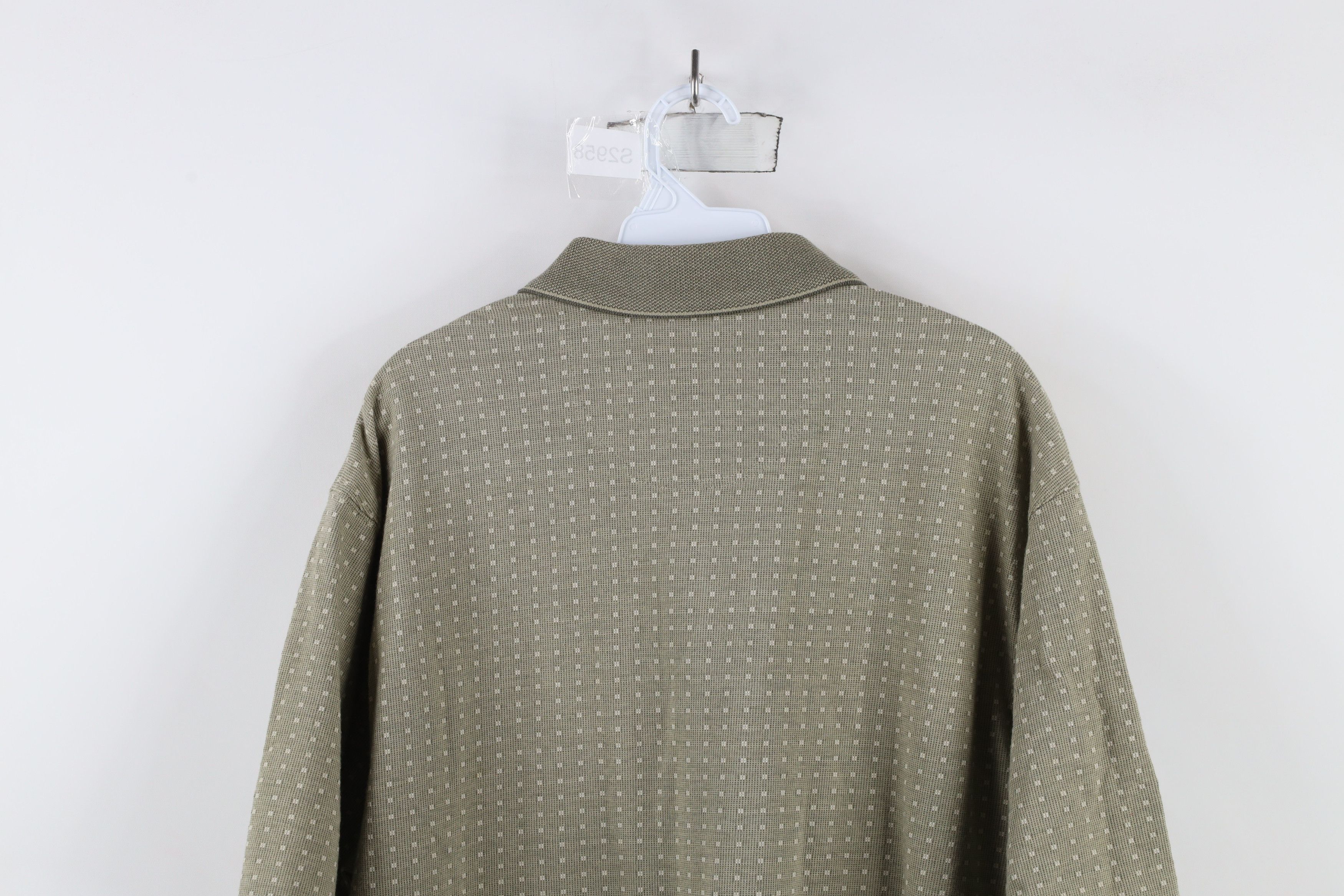 Vintage Vintage 90s Streetwear Geometric Collared Polo Shirt Green Size US XL / EU 56 / 4 - 7 Thumbnail