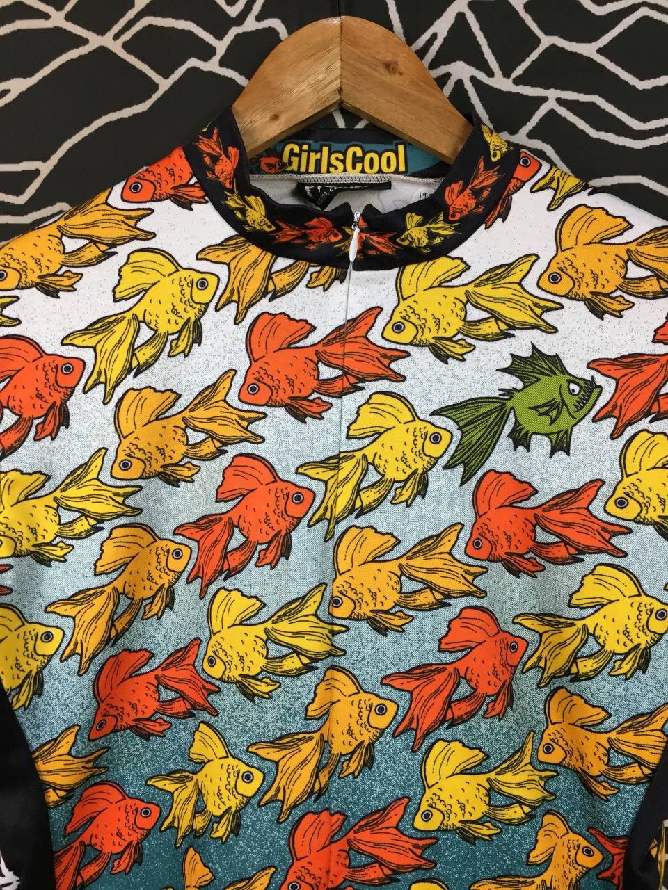 Vintage Primal Wear "GirlsCool" Goldfish Retro Cycling Jersey Size M / US 6-8 / IT 42-44 - 3 Thumbnail