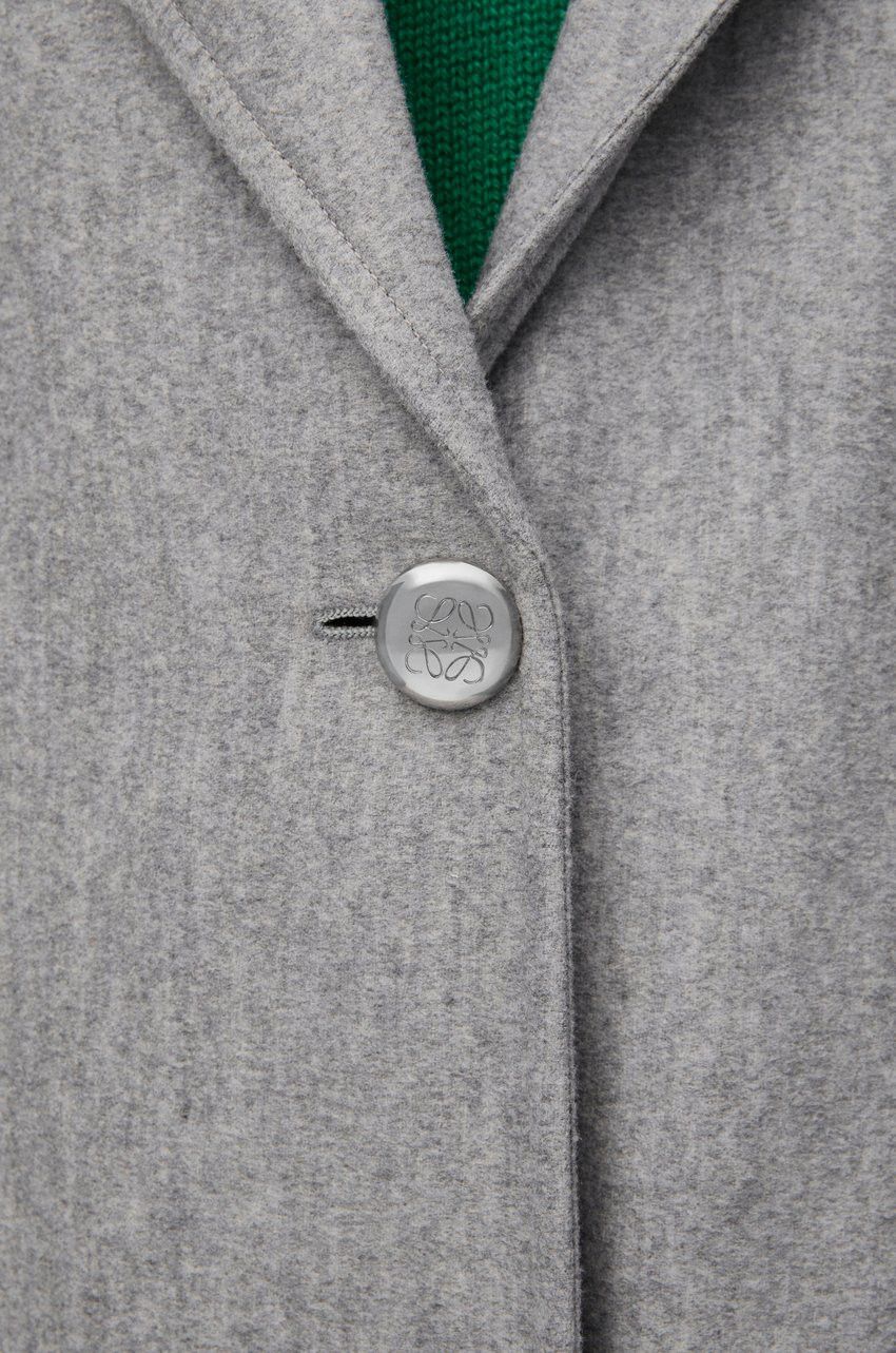 Loewe o1loc1c0525 Pebble Coat In Wool in Light Grey Size M / US 6-8 / IT 42-44 - 5 Thumbnail