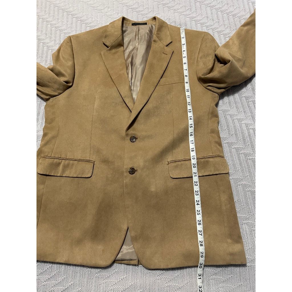 Chaps Chaps tan faux suede two button blazer size 42R Size 42R - 8 Thumbnail