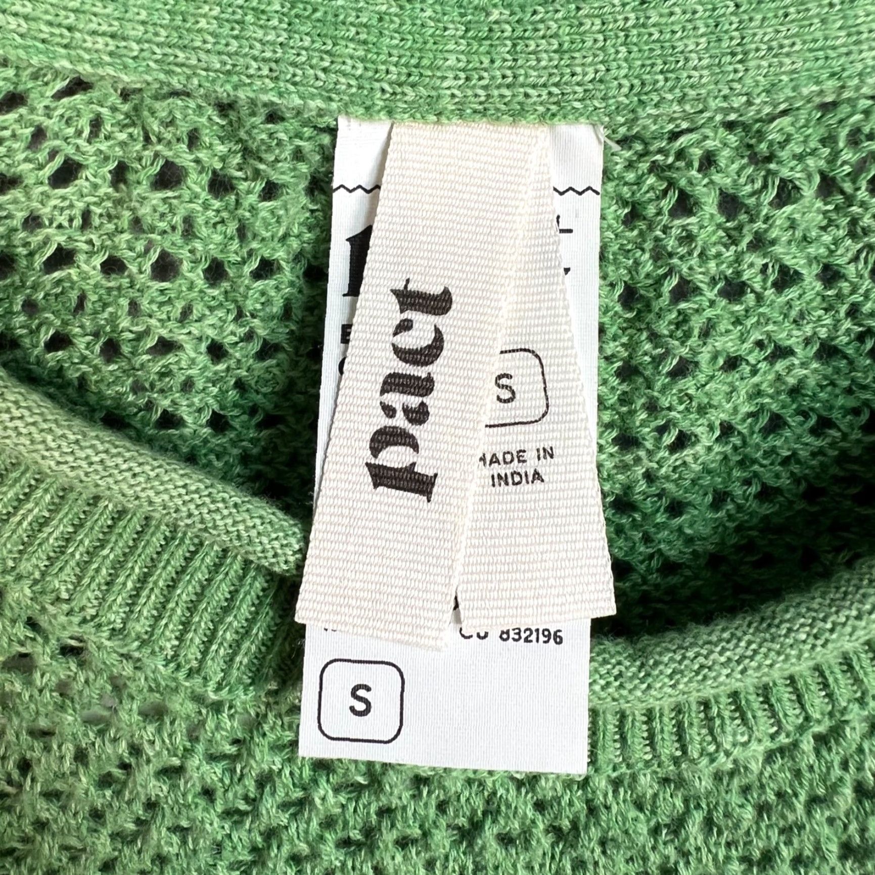 Vintage Pact Womens Small Green Knit Sleeveless Midi Dress Organic Cotton & Linen Blend Dress Size S / US 4 / IT 40 - 3 Thumbnail
