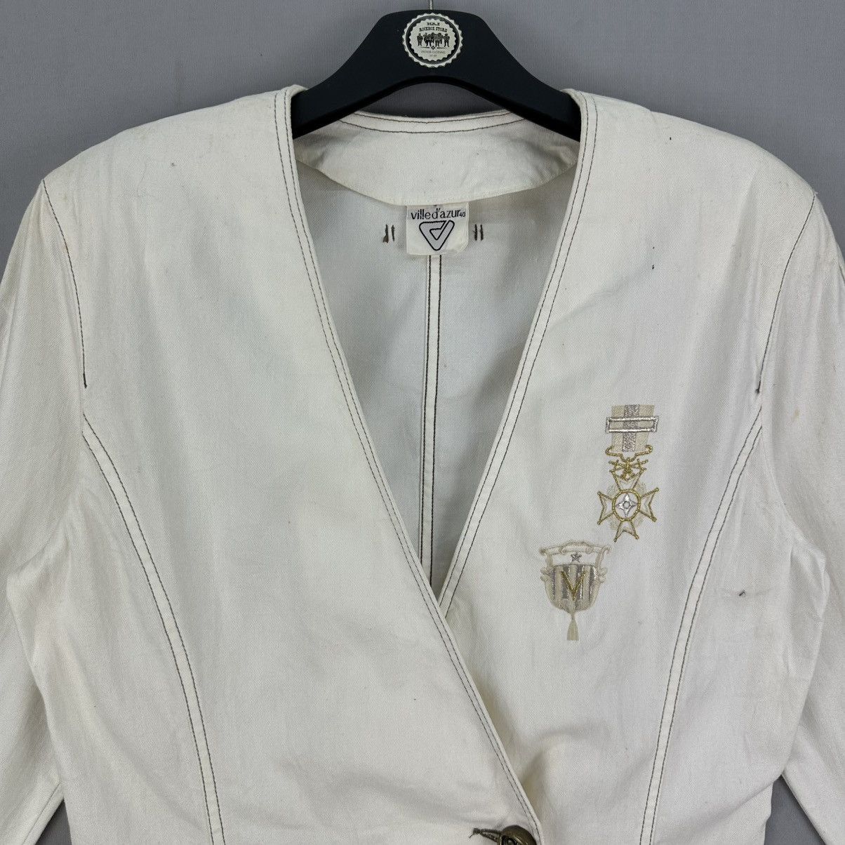 Japanese Brand Vintage 90's Cardigan Embroidered Logo by Ville d'azur40 Size S / US 4 / IT 40 - 7 Thumbnail
