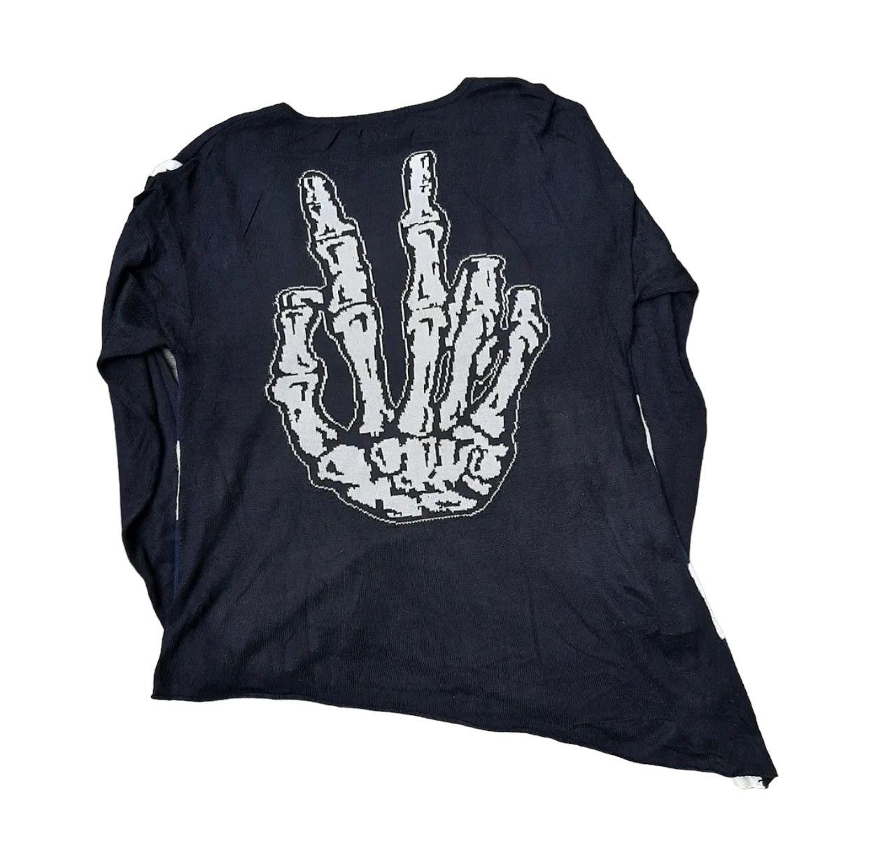 Hysteric Glamour 2000's Glad News Cross Skull Distressed Knit Size US M / EU 48-50 / 2 - 2 Thumbnail
