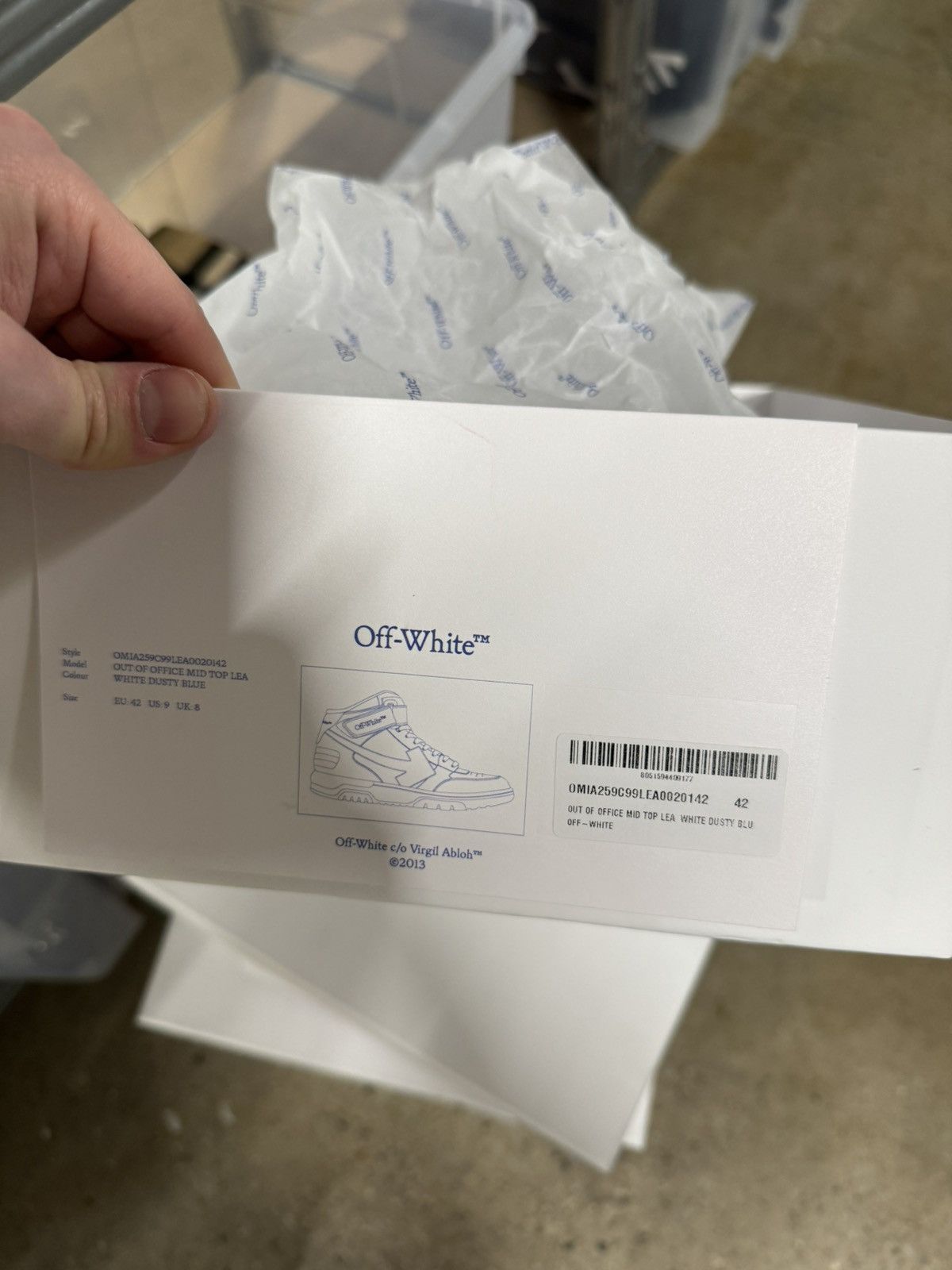 Off-White Off-White Out of Office Mid Top Leather Sneaker NEW 800$ Size US 9 / EU 42 - 8 Thumbnail