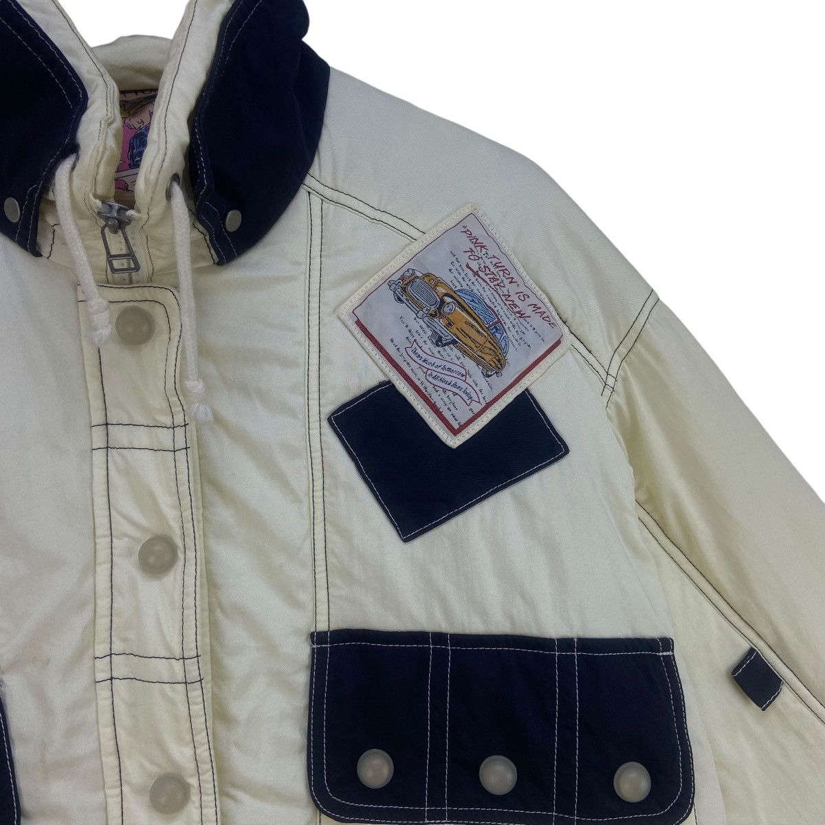 Japanese Brand × Vintage Pink Turn Stylish Street Fashion Loose Puffer Bomber Jacket Size US S / EU 44-46 / 1 - 8 Thumbnail