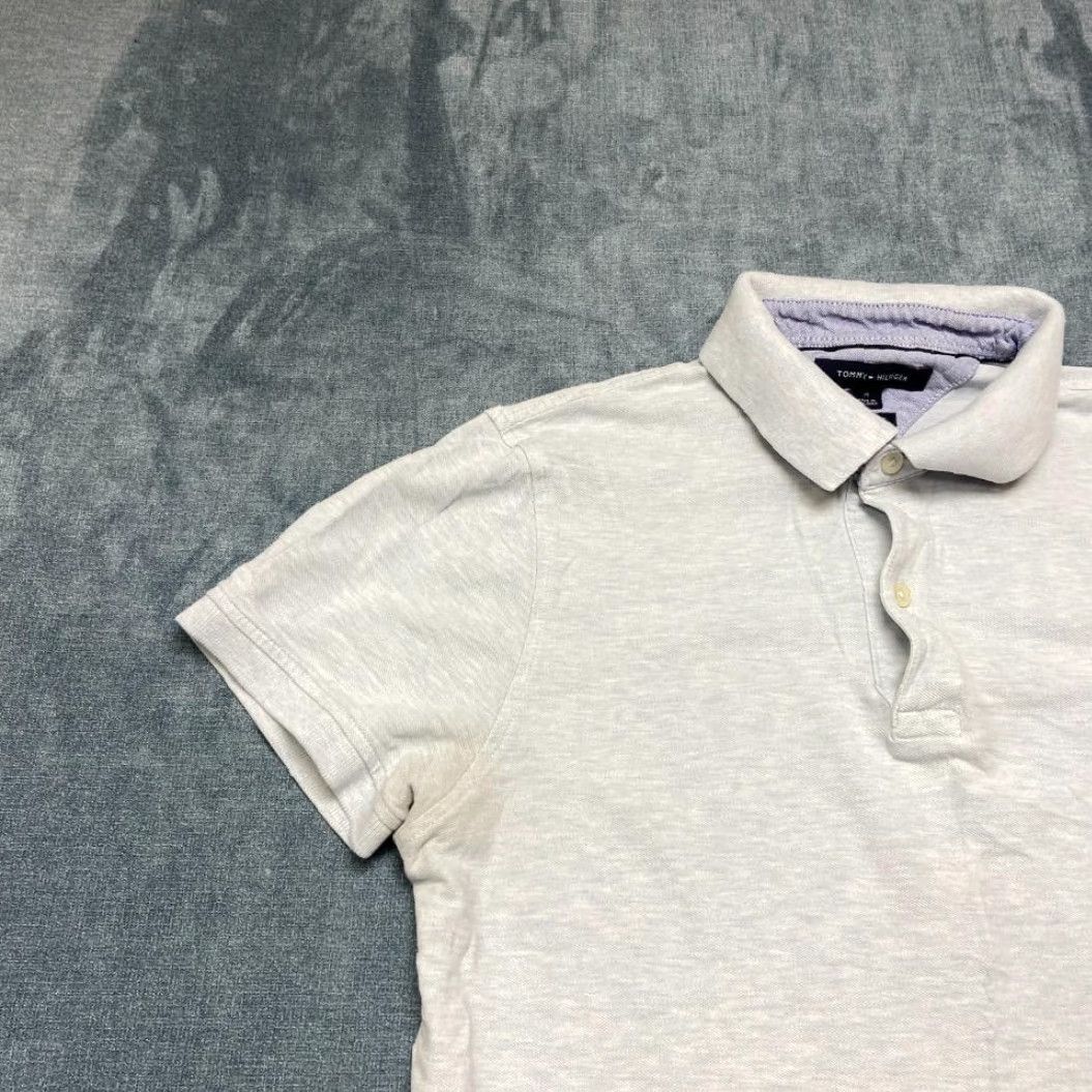 Tommy Hilfiger Tommy Hilfiger Polo Shirt Mens Medium Heather Gray Cotton Stretch Logo Slim Fit Size US M / EU 48-50 / 2 - 4 Thumbnail