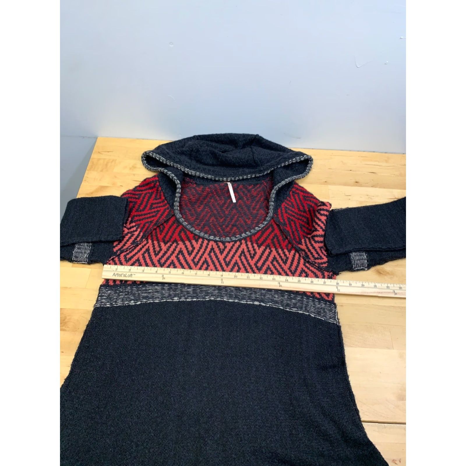 Free People Free People Sweater Hoodie Womens L Wool Blend Knit Pullover Multicolor 12550 Size L / US 10 / IT 46 - 4 Thumbnail