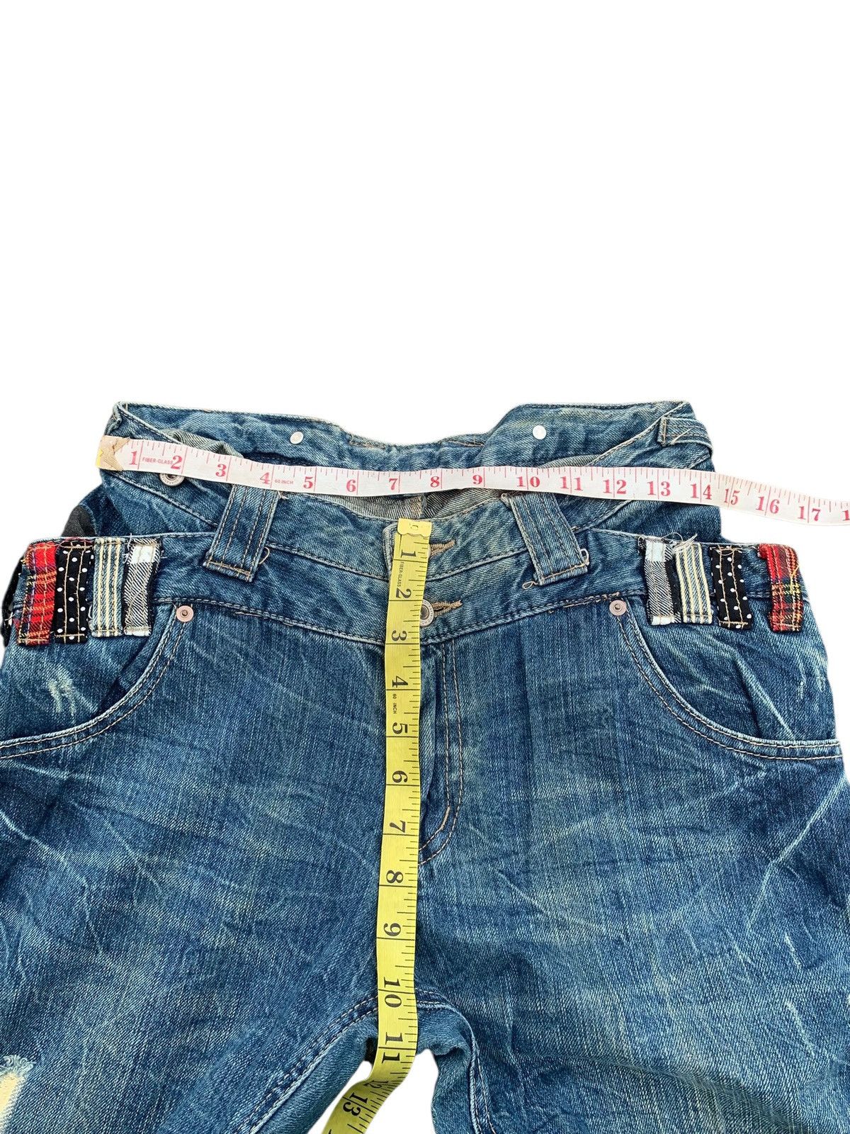 Kapital DOUBLE WAIST PUNK STYLE RUSTY UNBRAND DISTRESSED DENIM Size US 29 - 16 Thumbnail
