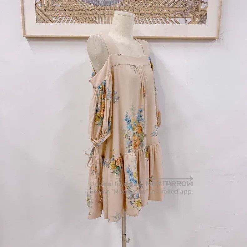 Alexander McQueen Alexander Mcqueen Floral off-shoulder dress Size XS / US 0-2 / IT 36-38 - 3 Thumbnail