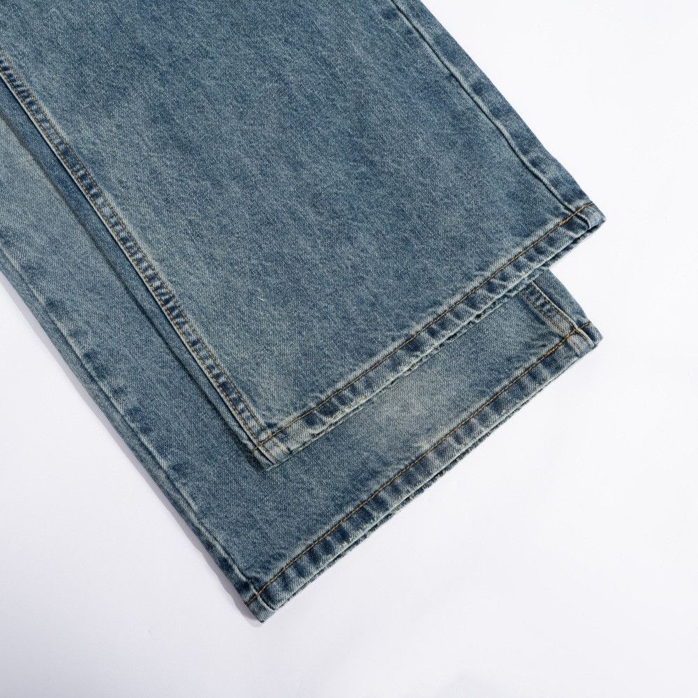 Vintage Men's Irregular Pocket Loose Wide-Leg Washed Jeans Size US 32 / EU 48 - 5 Thumbnail